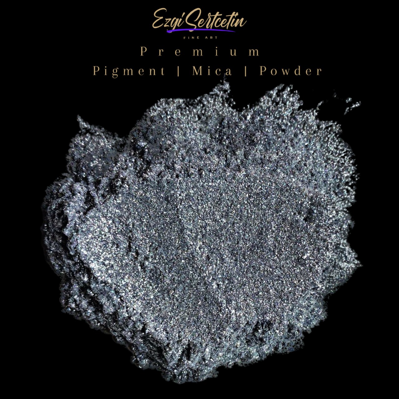 Premium Pigment Powder 50g | Authentic Unique & Bright Pearlescent Metallic and Neon Colors | Especially Formulated for Artwork, Resin, Slime, Plasticine and more by Ezgi Sertcetin